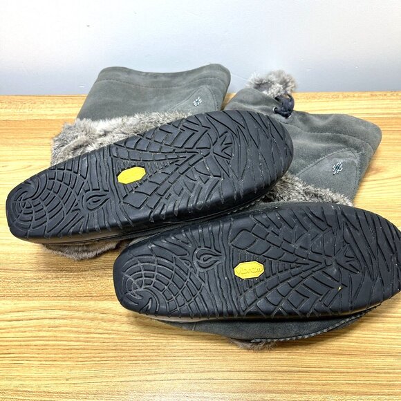 Manitobah Mukluks Boots Womens 9 Gray Suede & Fur Beaded Winter READ DESCRIPTION - Picture 5 of 9